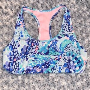 Lily Pulitzer Women's Multicolor Racerback Sports Bra size Large